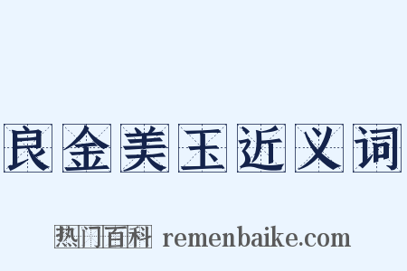 良金美玉近义词是什么意思的图片